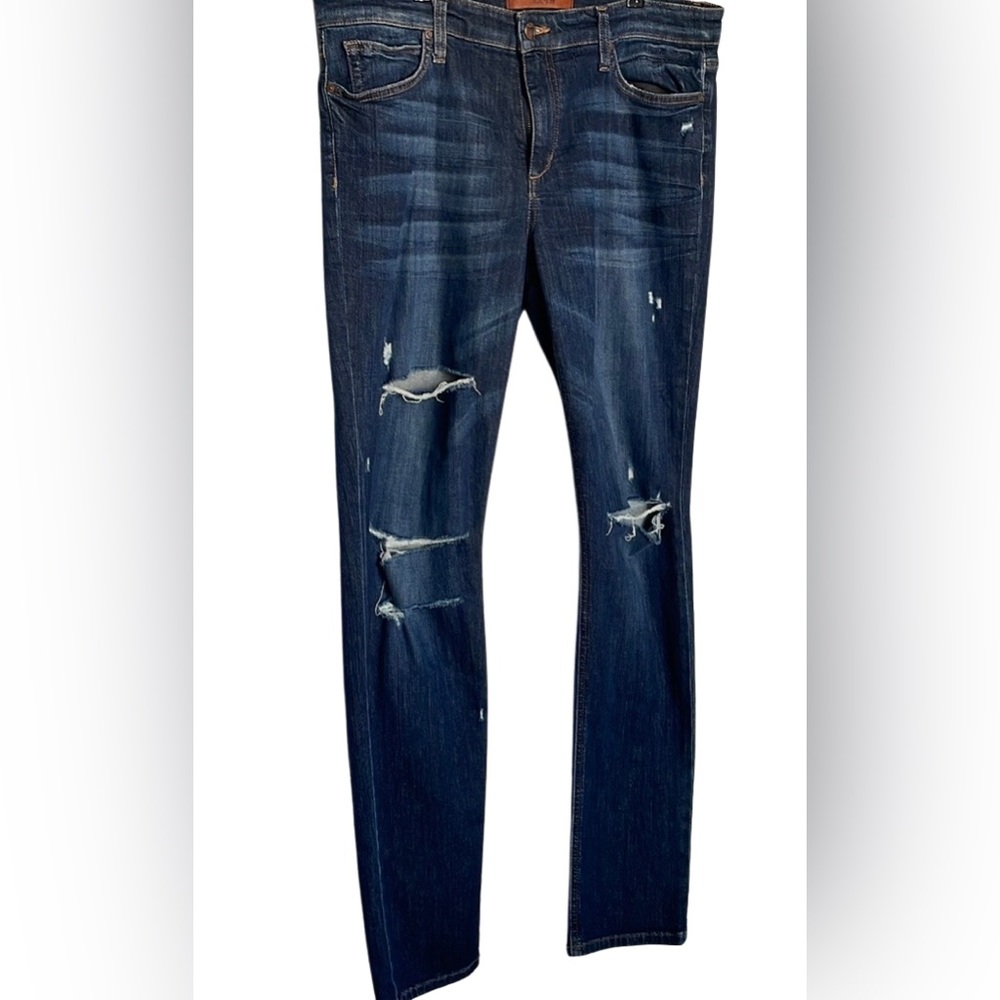 Joes mid rise skinny distressed jeans